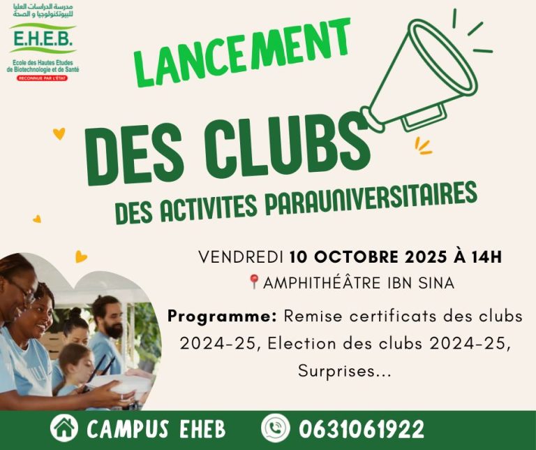 Lancement des Clubs : Des Activites Parauniversitaires