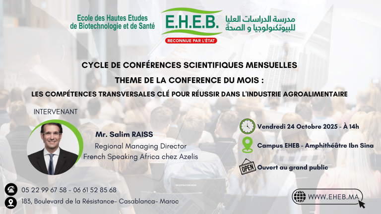CYCLE DE CONFÉRENCES SCIENTIFIQUES MENSUELLES