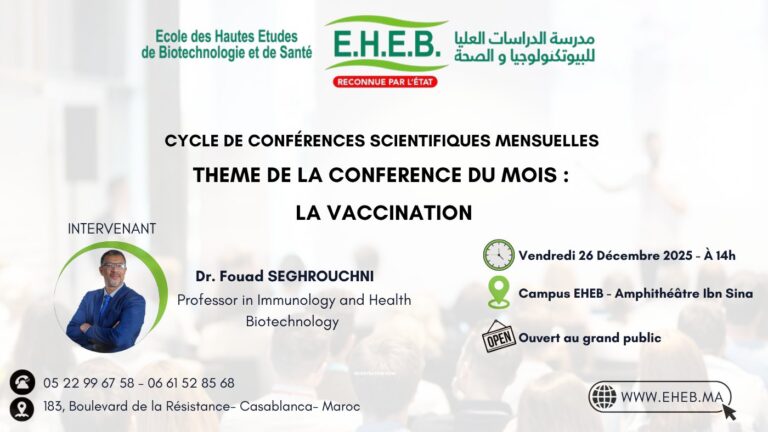 Affiche — Conférence du mois — La vaccination