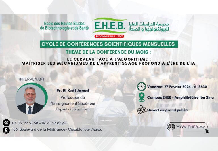 Affiche — Conférence du mois — Le cerveau face à l'algorithme : maîtriser les mécanismes de l'apprentissage profond à l'ère de l'IA